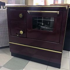 Плита дровяная мод. FIKO 3U80 Ms  (бордовый правый)09